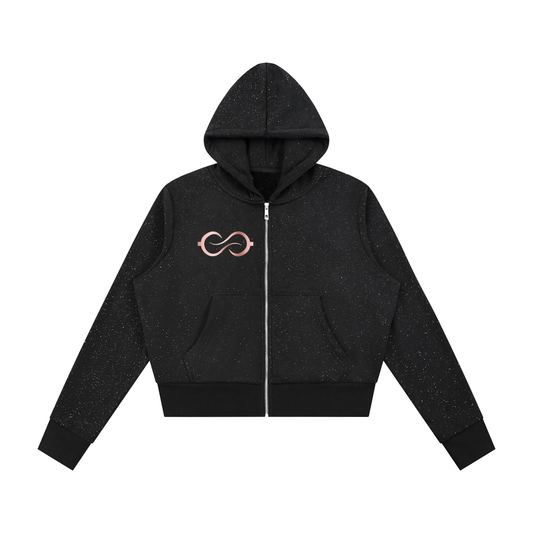 Women's Sparkles Fleece Full Zip Hoodie
