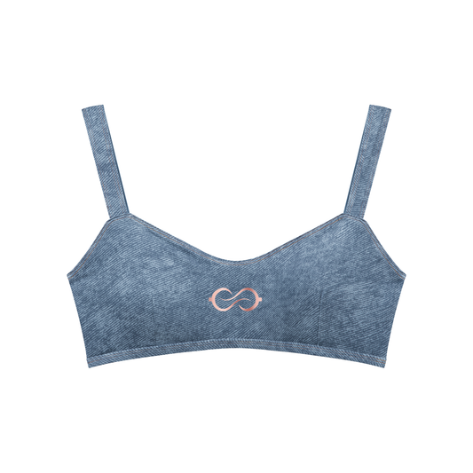Women's Faux Denim Sports Bra