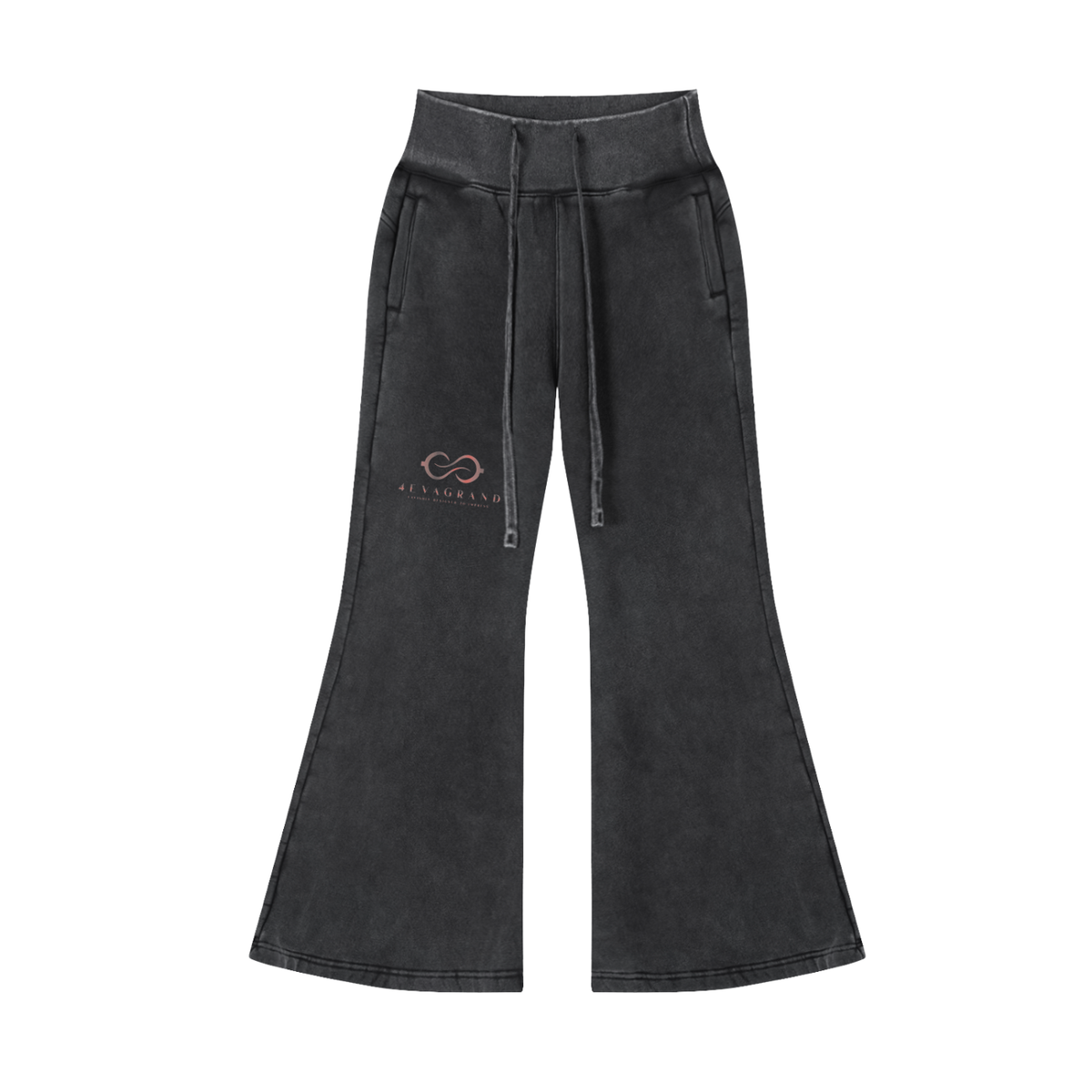 Vintage Washed Flared Fleece Pants