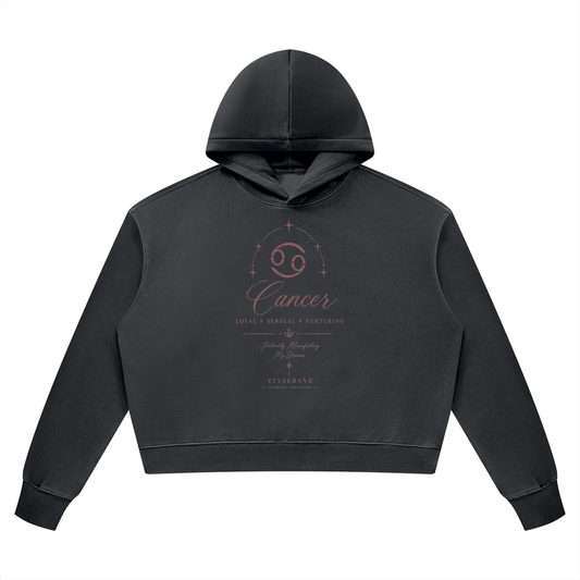 Women’s Vintage Wash Heavyweight Cancer Hoodie