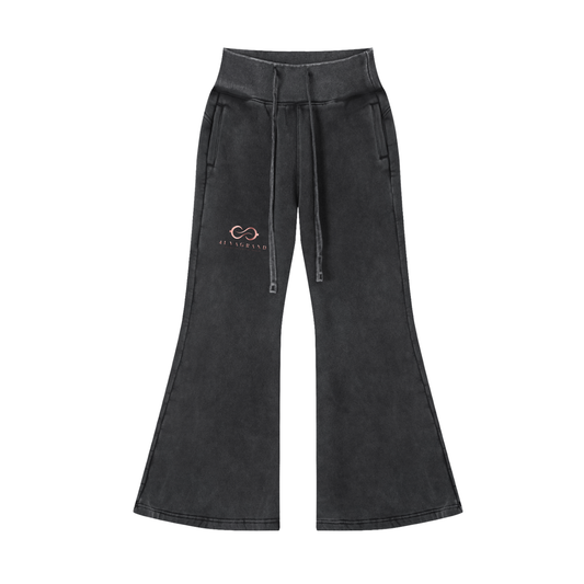 Vintage Washed Flared Fleece Pants